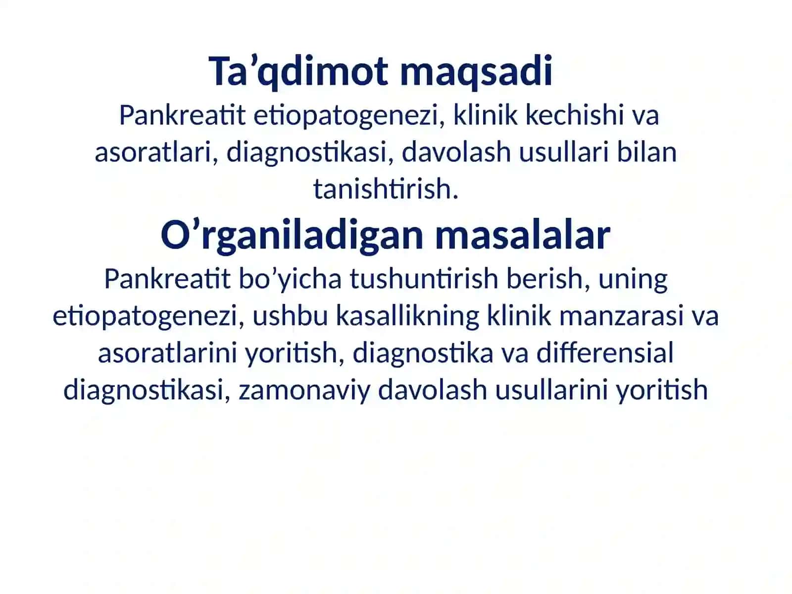 Pankreatitlarni xirurgik davolash usullari 2