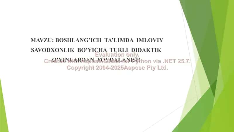Boshlang’ich ta’limda Imloviy Savodxonlik bo’yicha Turli Didaktik O’yinlardan Foydalanish 2