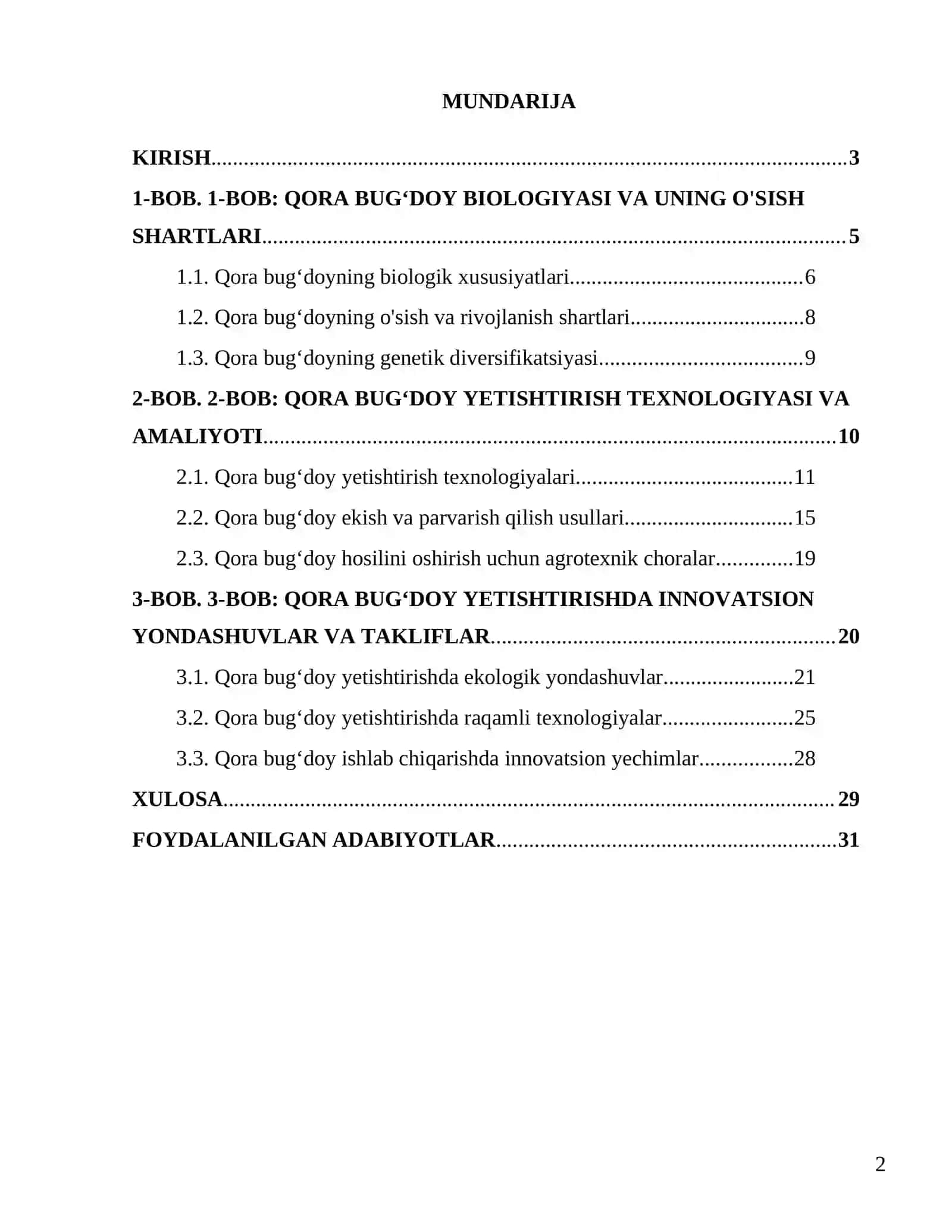 Qora bugʻdoy biologiyasi va yetishtirish texnoloʻgiyasi 2
