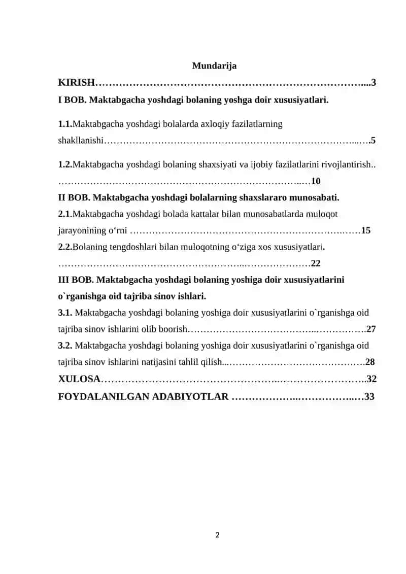 "Bolalar psixologiyasi va pedagogikasi" 2