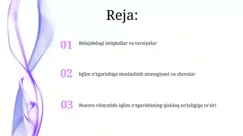 Iqlim oʻzgarishiga moslashish strategiyasi va choralar 2