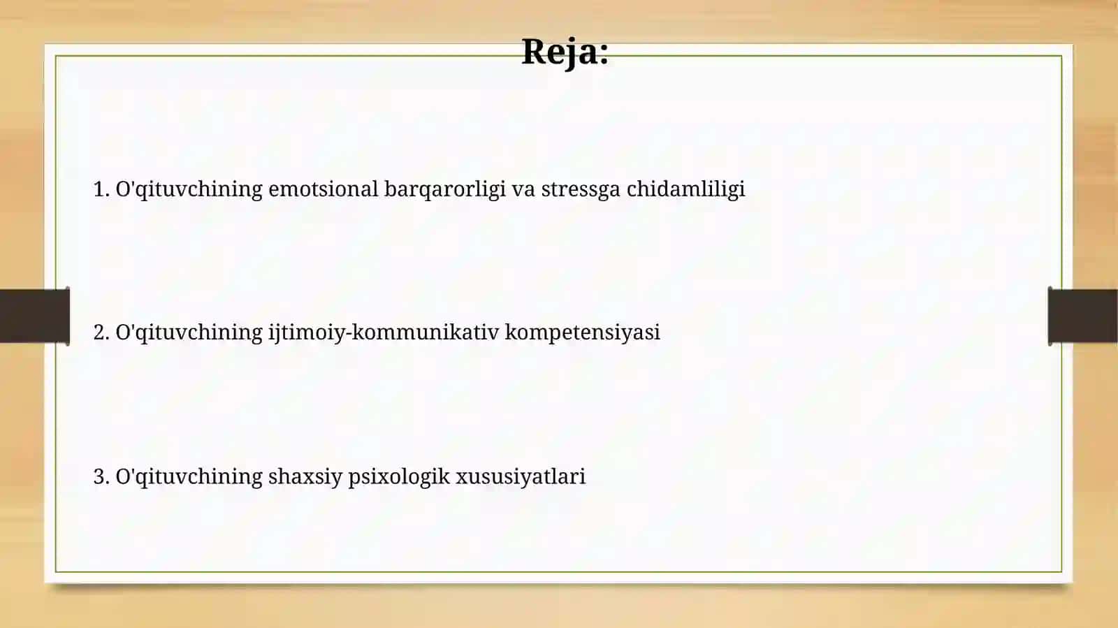 Pedagog shaxsiga qoʻyiladigan psixologik talablar 2