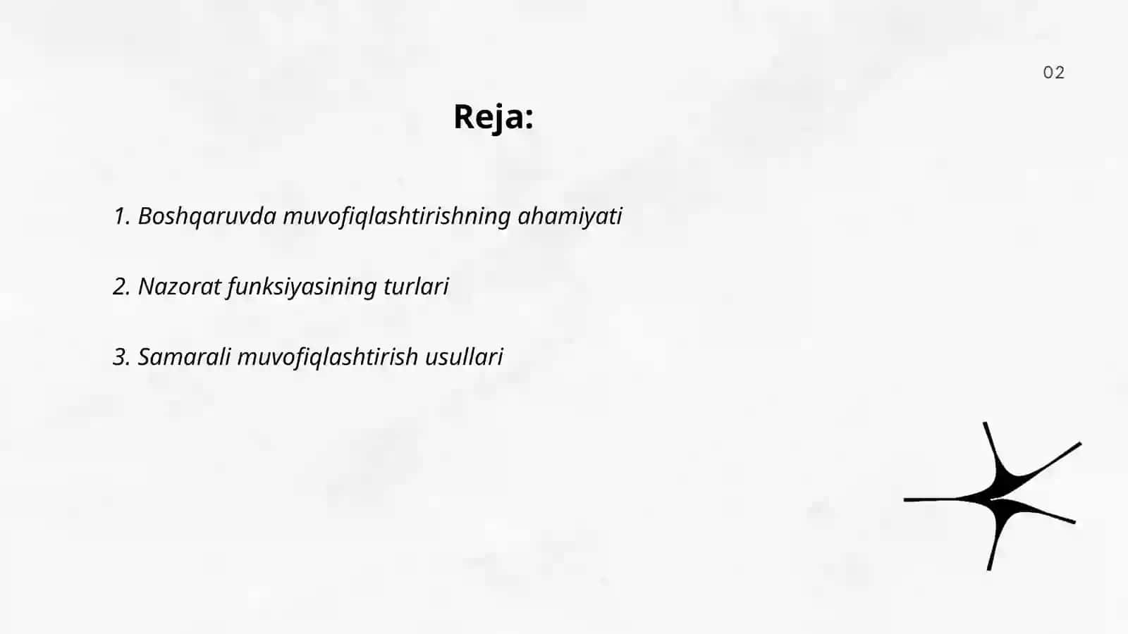 Boshqaruvda muvofiqlashtirish va nazorat 2