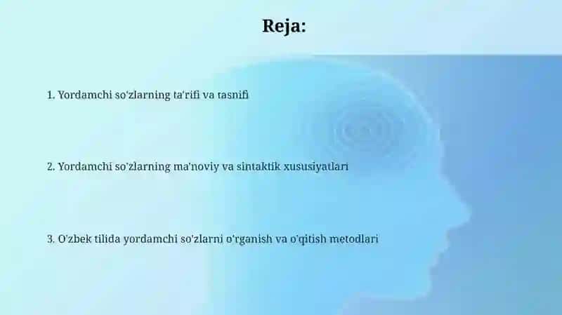 Yordamchi so'zlarning Ta'rifi va Tasnifi 2