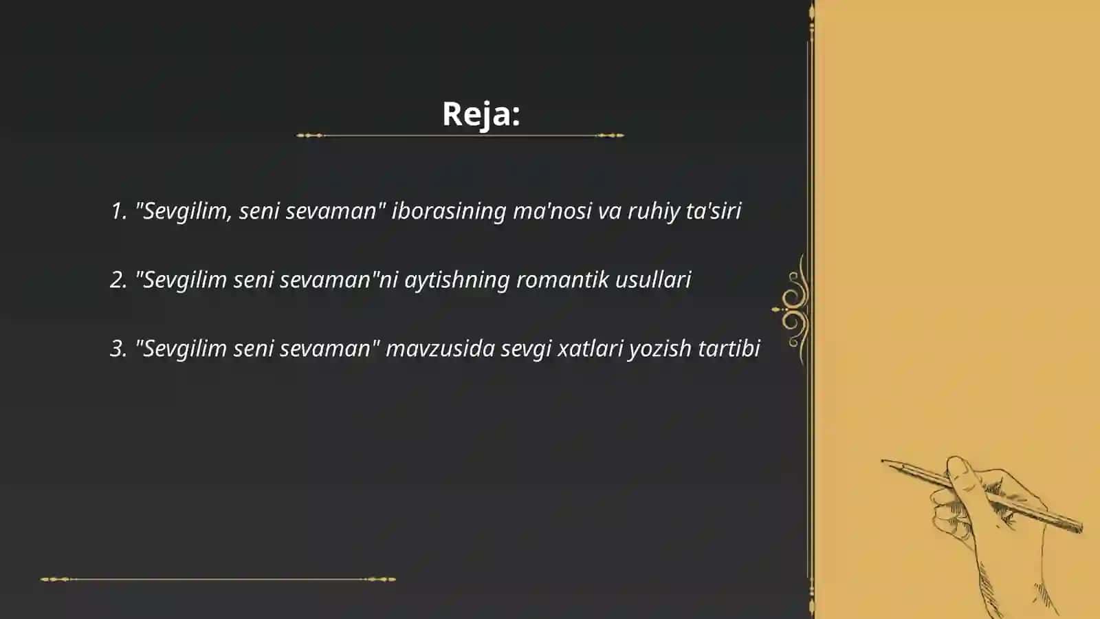"Sevgilim, seni sevaman" muallifi: Isajonov Umidjon 2
