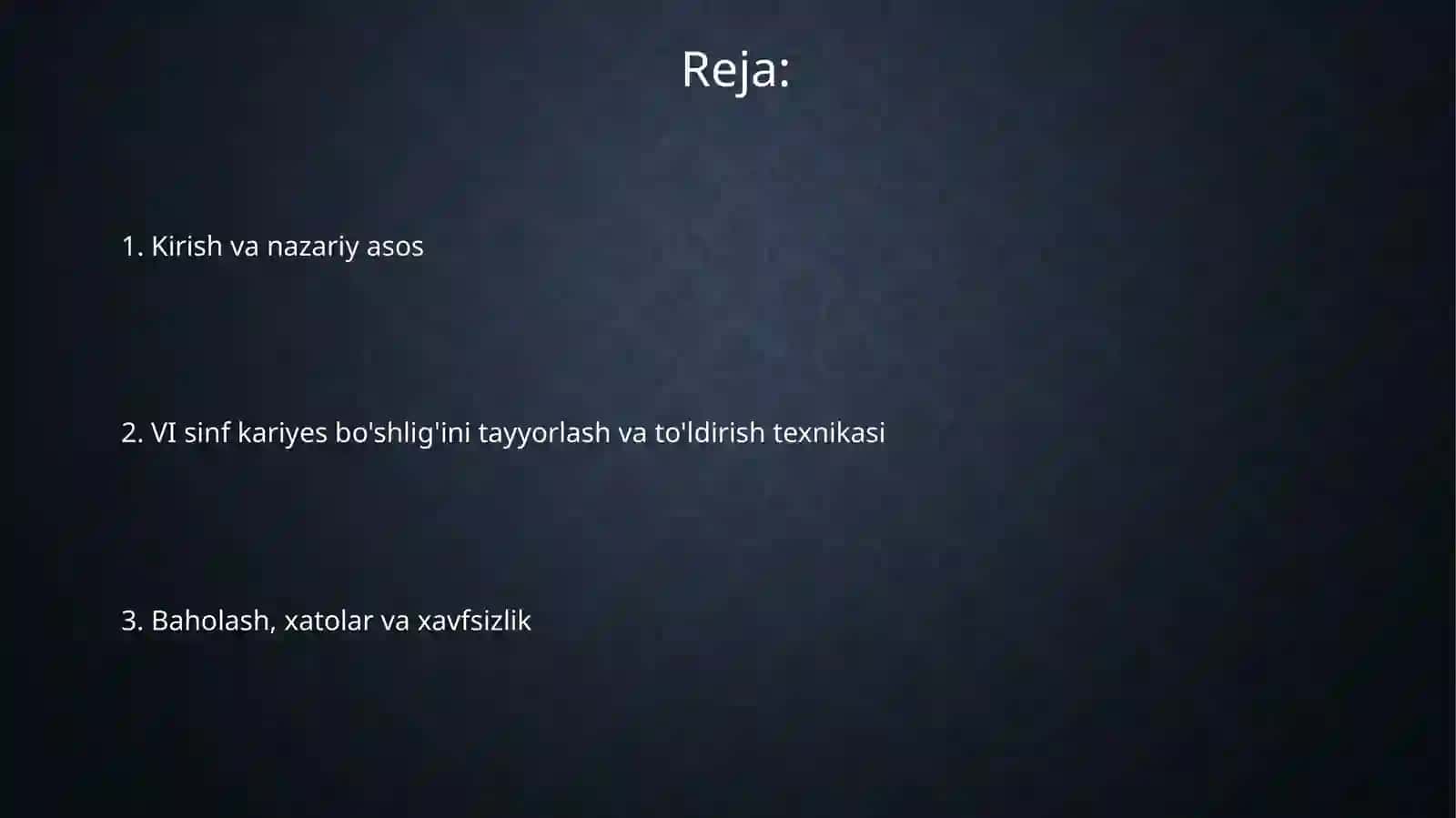 Fantomlarda VI sinf karioz bo'shliqlarini charxlash va plombalash 2