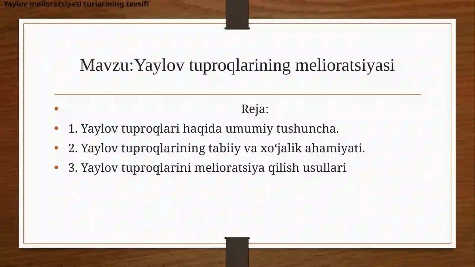 Yaylovtuproqlariningmelioratsiyasi 2