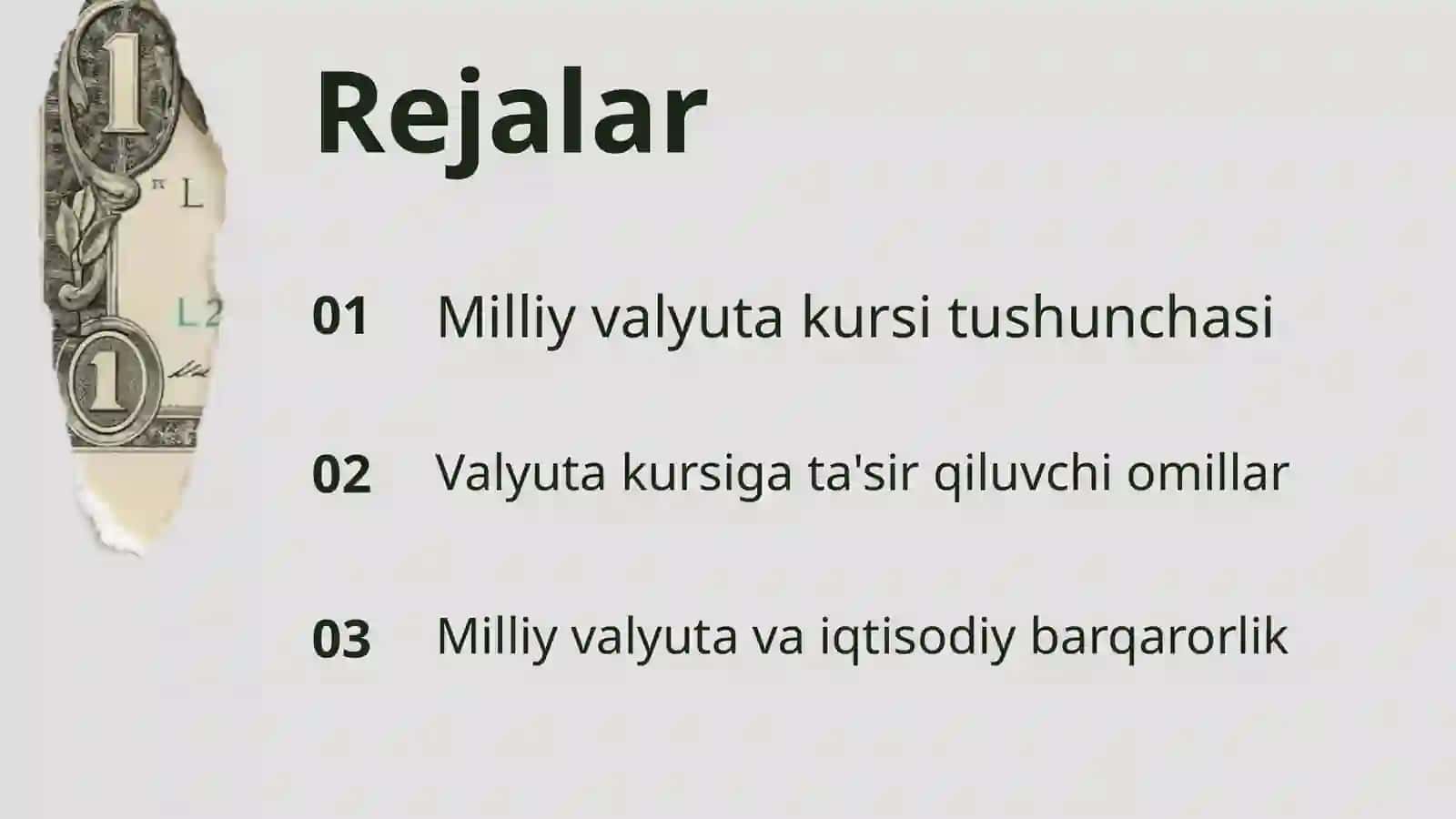 Milliy valyuta kursi va unga ta'sir etuvchi omillar 2