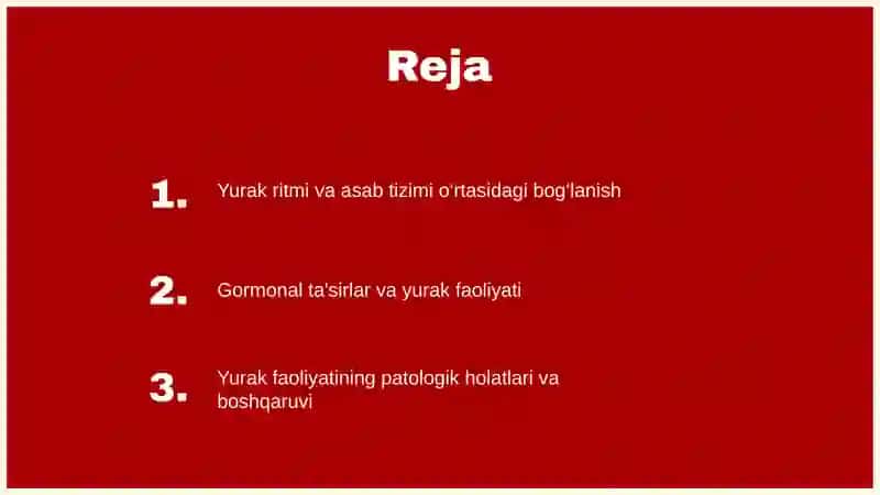 Yurak faoliyatini boshqarilishini o‘ziga xosligi 2