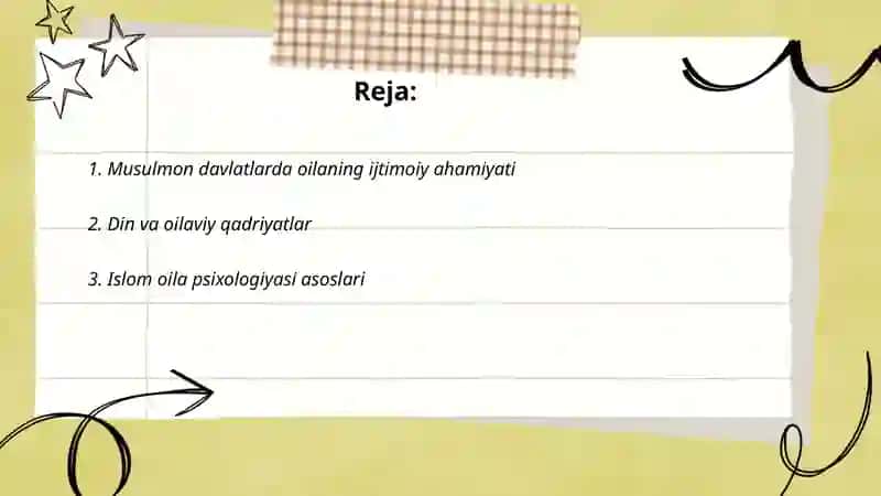 Musulmon davlatlar psixologlarining oila haqidagi tushunchalari 2