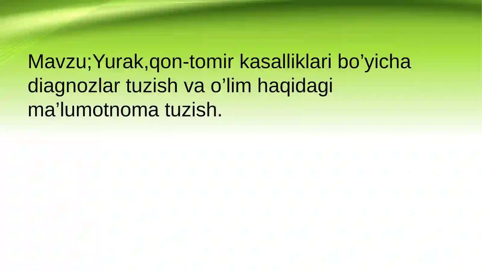 Sa’dullayev Odilbekning '’ patalogik anatomiya ‘’fanidan mustaqil ish slaydi 2