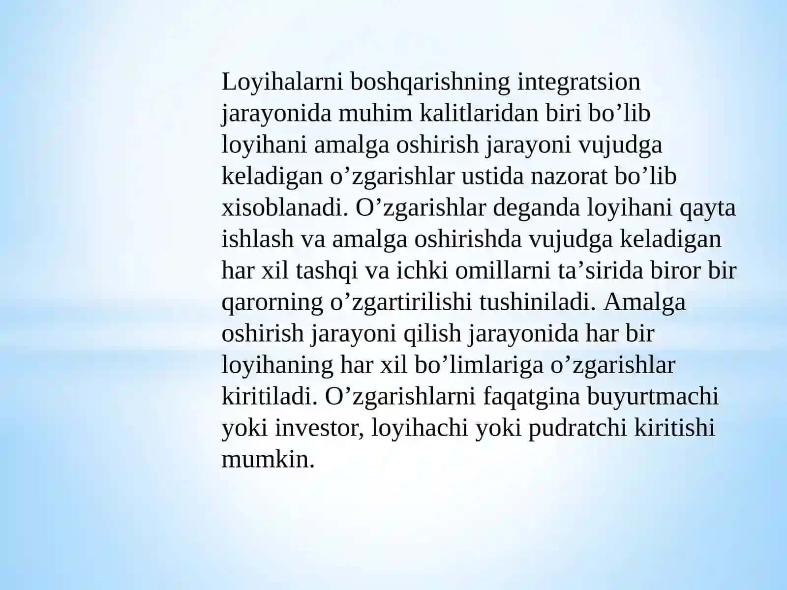 Loyihani boshqarish 2