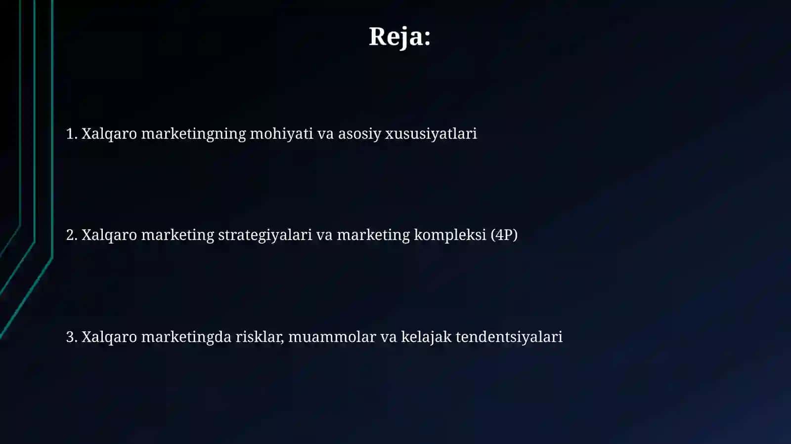 Xalqaro marketing tushunchasi, mohiyati va o‘ziga xos xususiyatlari 2