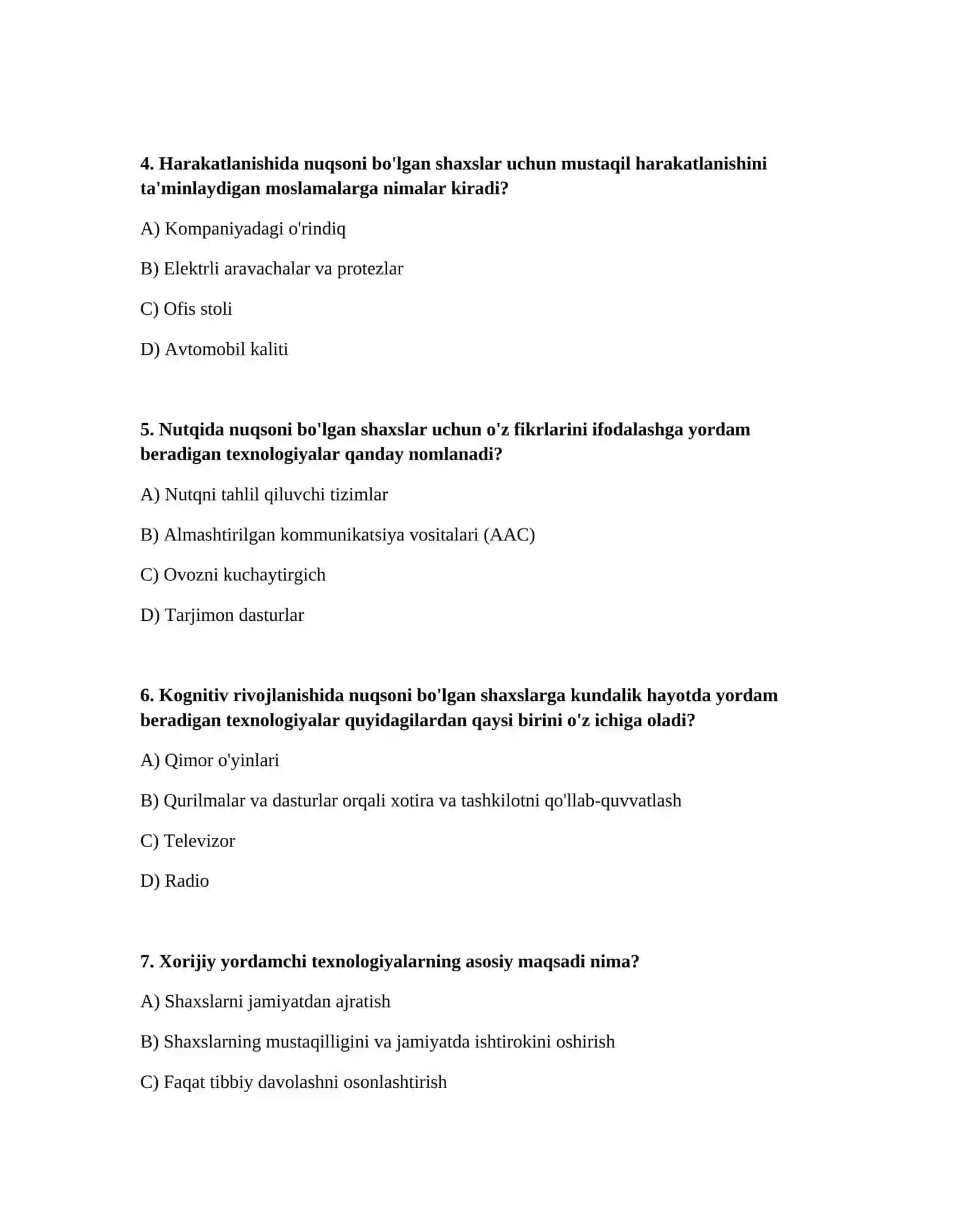Rivojlanishida nuqsonibо‘lgan shaxslarning ijtimoiymoslashuviga yordamberadigan xorijiy “yordamchi texnologiyalar” 2