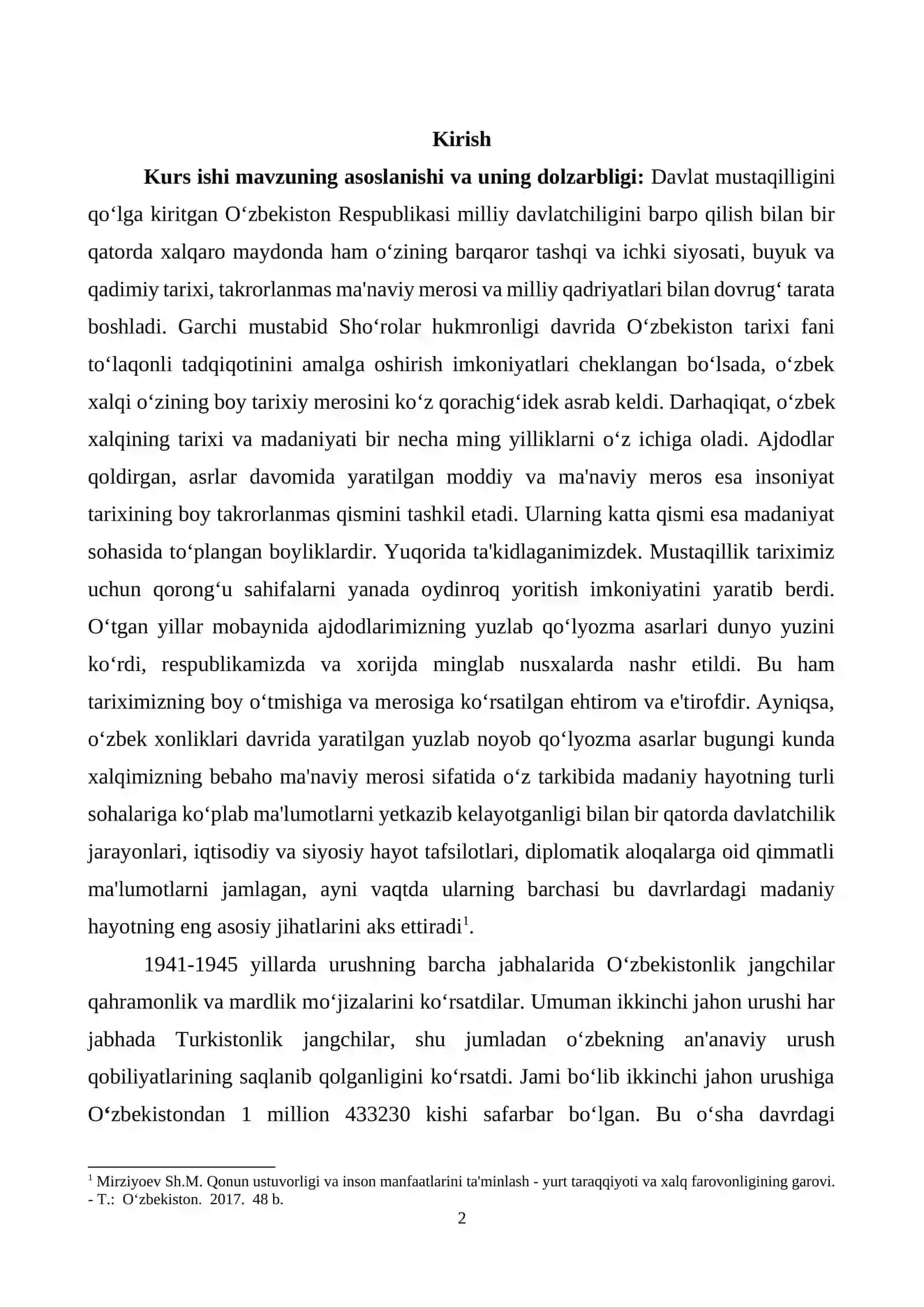 IKKINCHI JAHON URUSHI YILLARIDA OʻZBEKISTON HARBIYLARINING JANGOVORLIGI 2