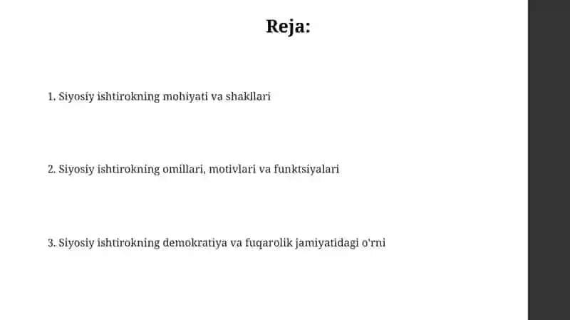 Siyosiy ishtirok tushunchasi va mazmuni 2