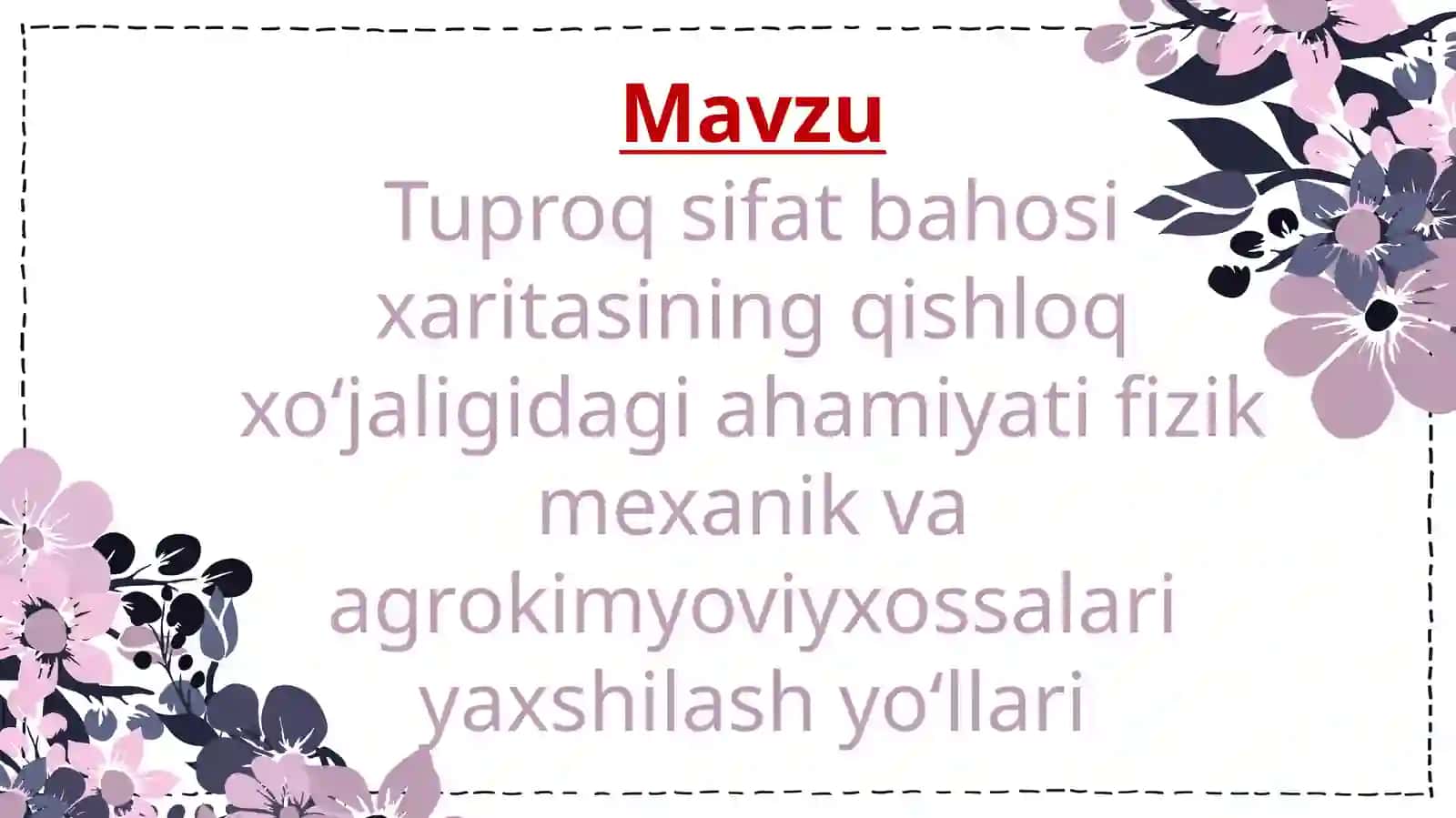 Yer kadastri va tuproq bonitirovkasi asoslari 2