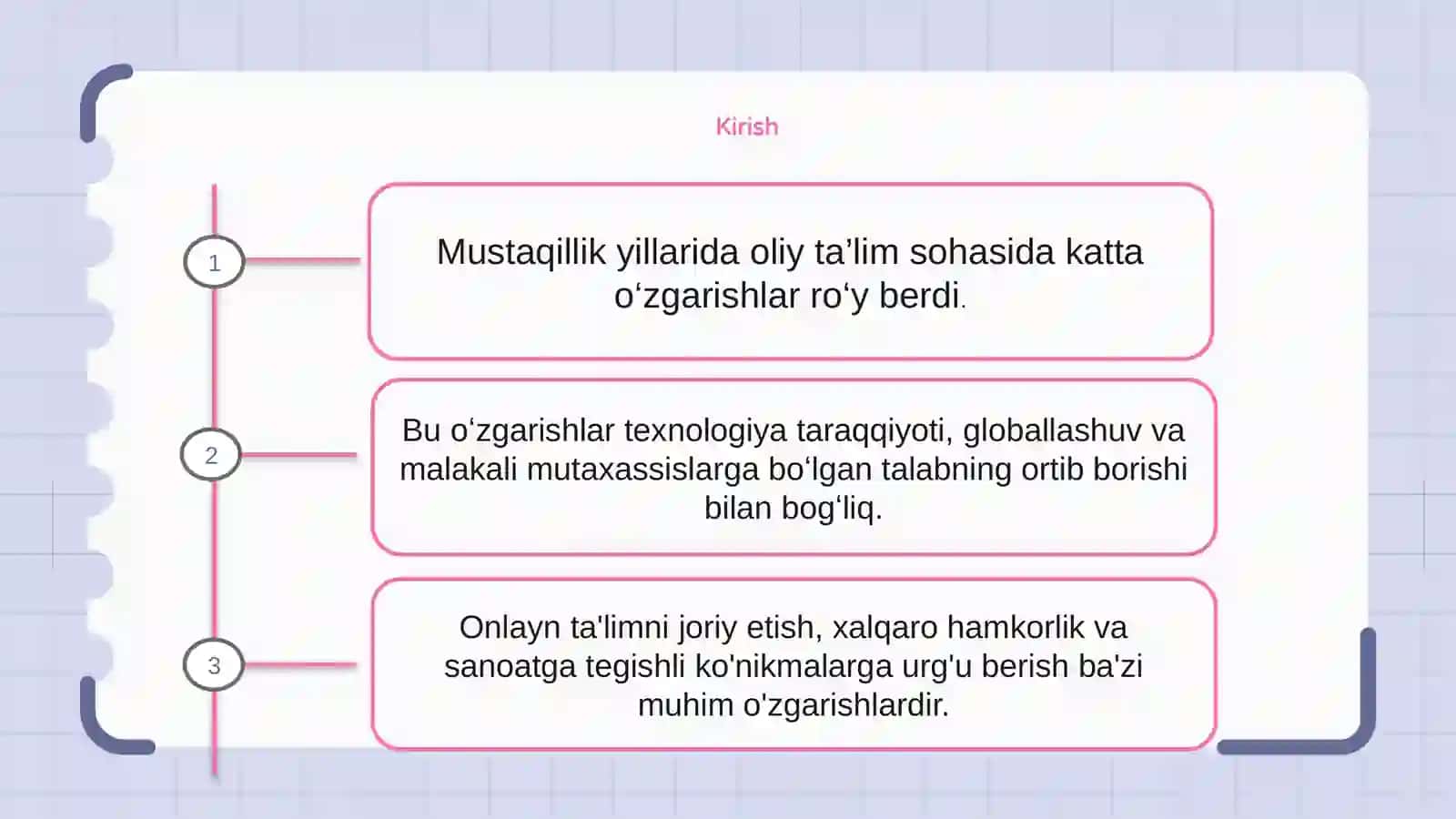 Mustaqillik yillarida oliy ta'lim sohasidagi o'zgarishlar 2