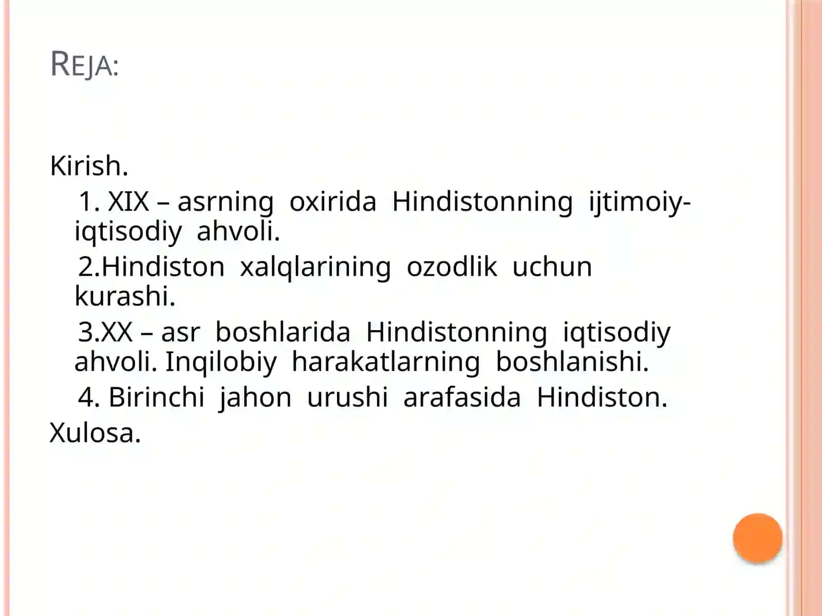 XIX asrning oxiri - XX asr boshlarida Hindiston 2