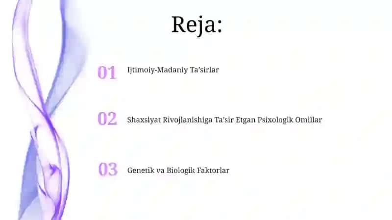 Shaxs shakllanishiga taʼsir etuvchi omillar psixologik shart sharoitlar 2