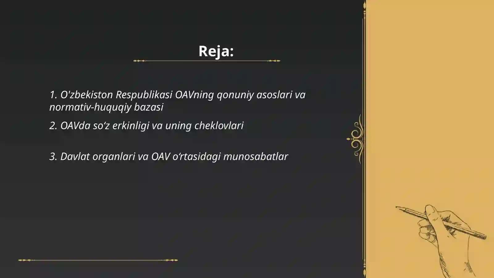O'zbekiston Respublikasi Ommaviy Axbarot Vositalari Faoliyati 2