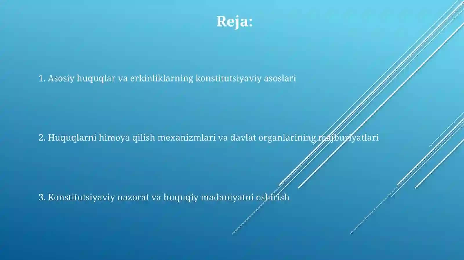 Yangi Konstitutsiyada fuqarolarning huquq va erkinliklar kafolati 2