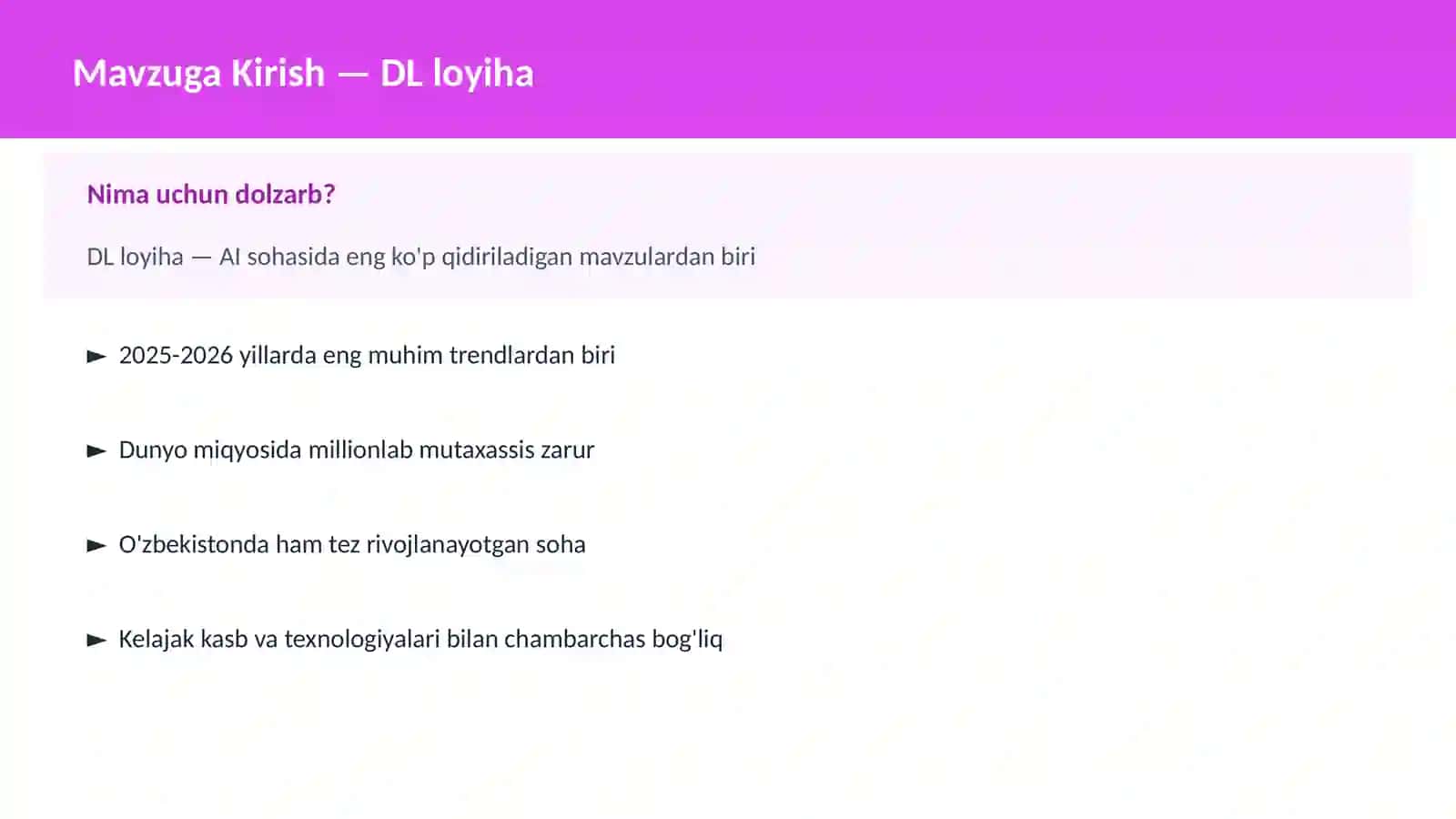 DL loyiha 2