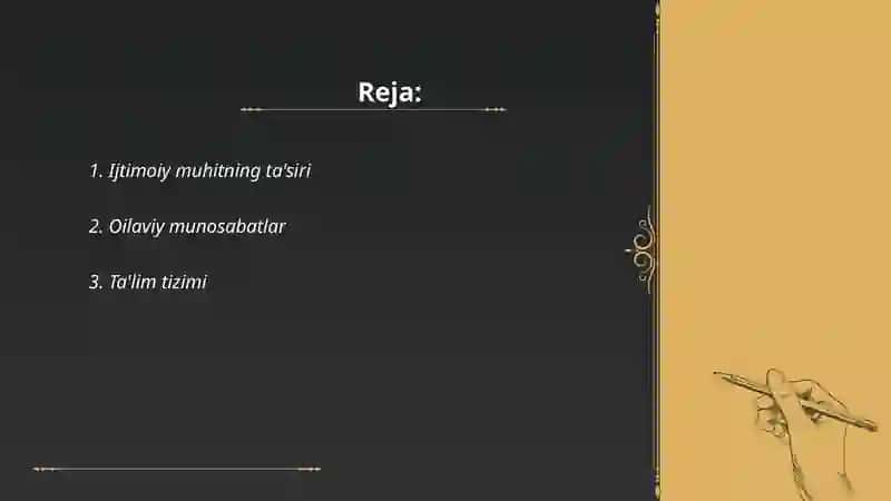 Bolani psixologik taraqqiyotiga ta'sir etuvchi omillar 2