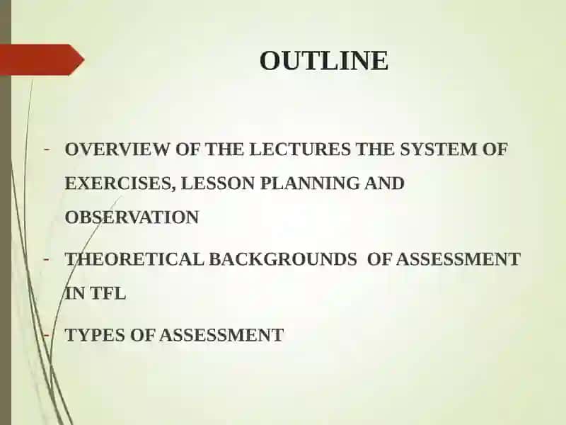 Assessment in TFL 2