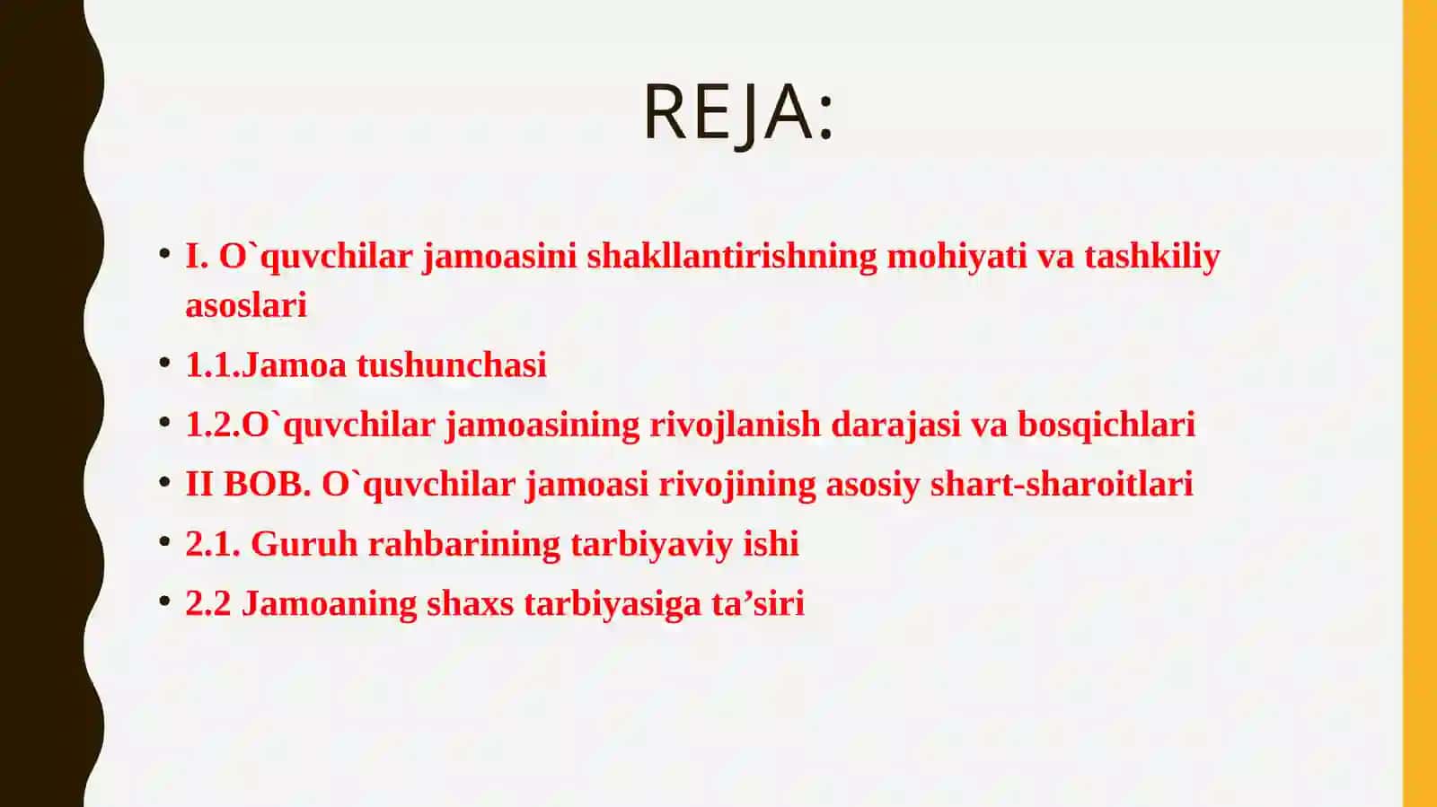 O‘quvchilar jamoasini tashkil qilishning o’ziga xos xususiyatlari 2