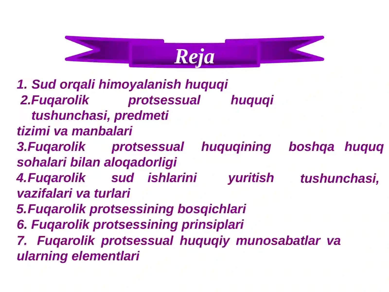 FUQAROLIK PROTSESSUAL HUQUQI GA KIRISH 2
