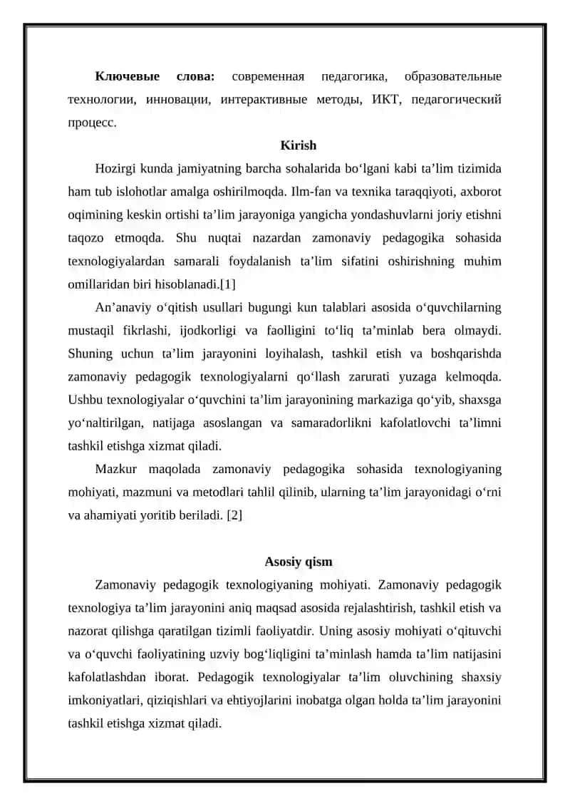 Zamonaviy pedagogika sohasida texnologiyaning mohiyati,mazmuni va metodlari 2