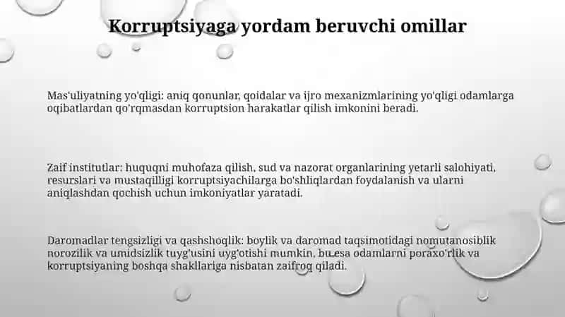 Maktabda Korrupsion Xolatlarga Olib Boruvchi Omillarni Barbara Etish 2