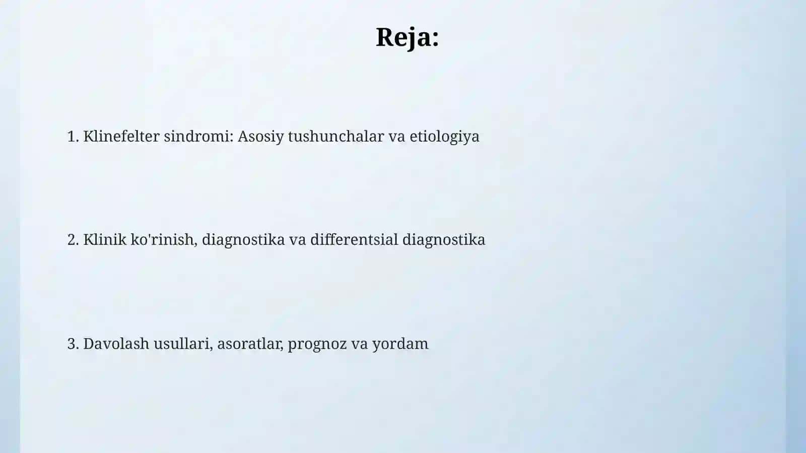 Klaynfelter etiopatogenezi klinikasi diagnostikasi davolash 2
