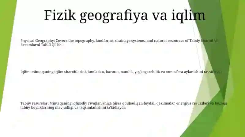 Tabiiy Sharoit Va Resurslarni Tahlil Qilish 2