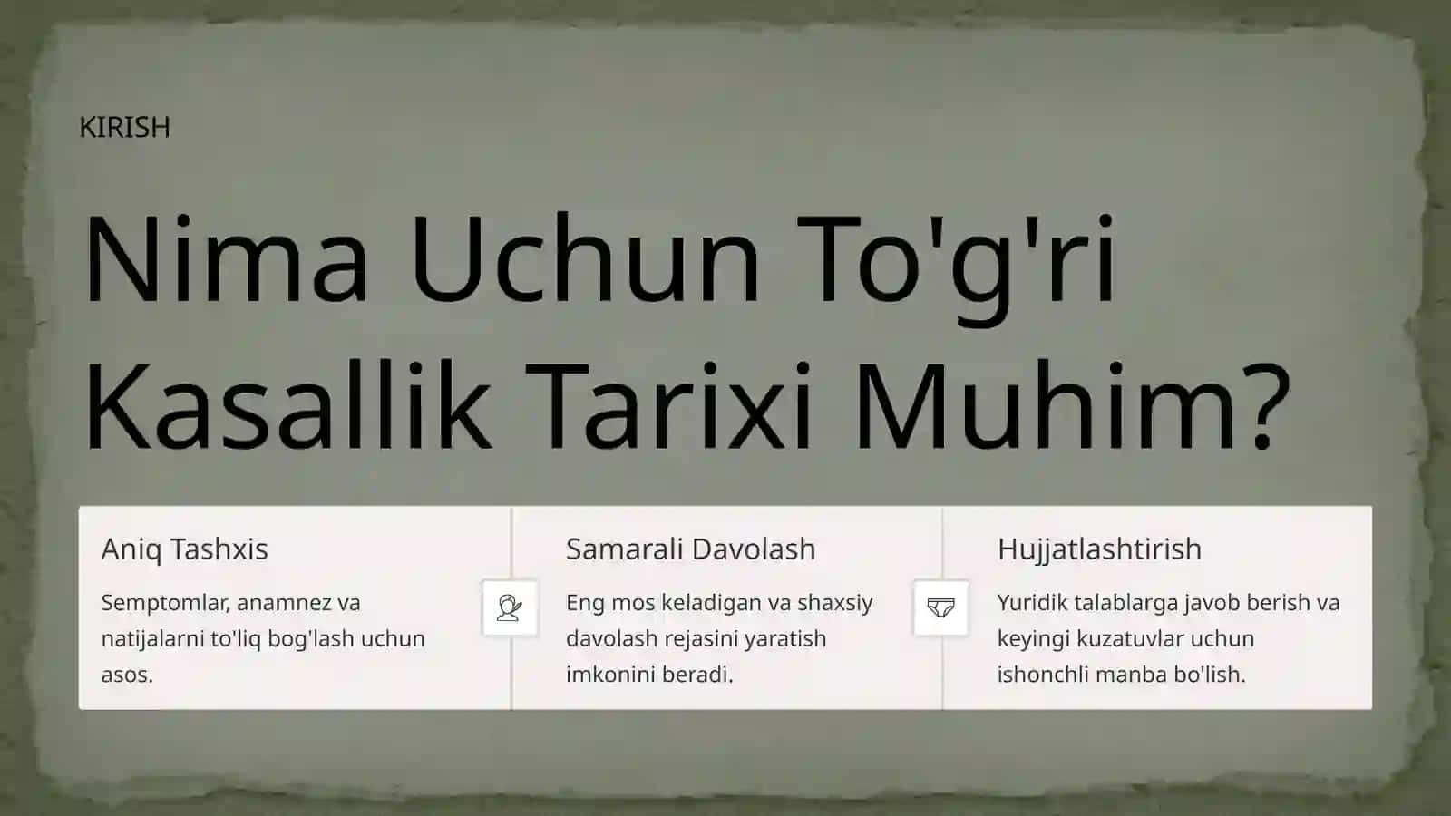 O'tkir Virusli Gepatit: Kasallik Tarixini Yozish Bo'yicha Qo'llanma 2