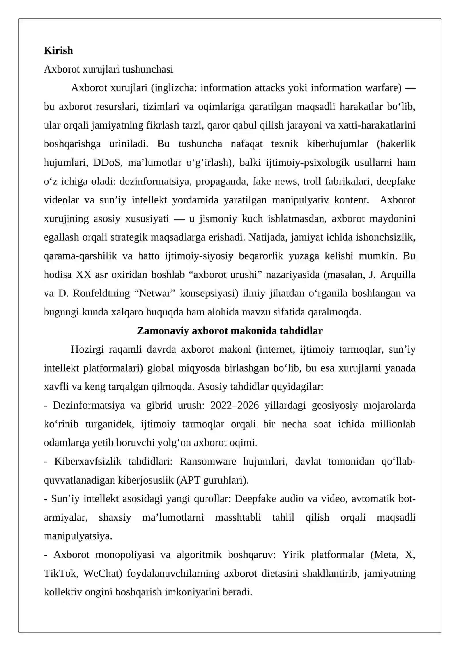 Axborot xurujlari va uning jamiyat taraqqiyotiga ta’siri 2