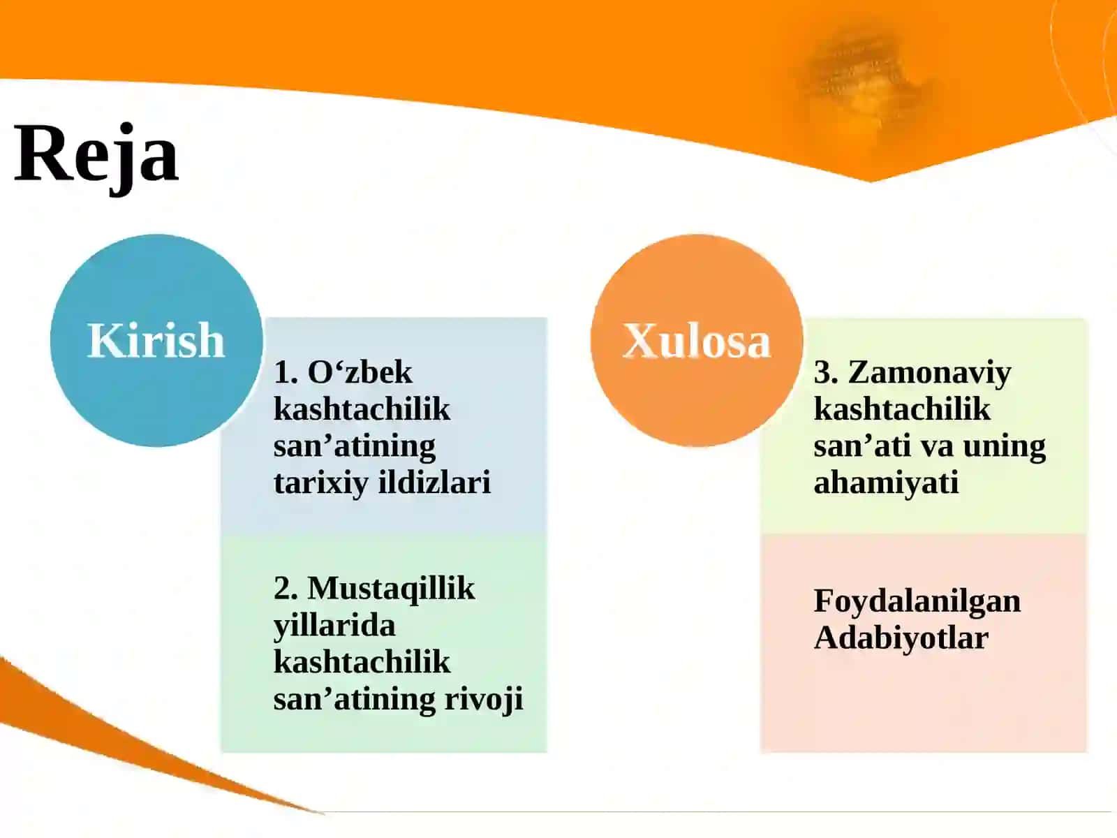 Mustaqillik yillarida kashtachilik san'ati tarixi 2