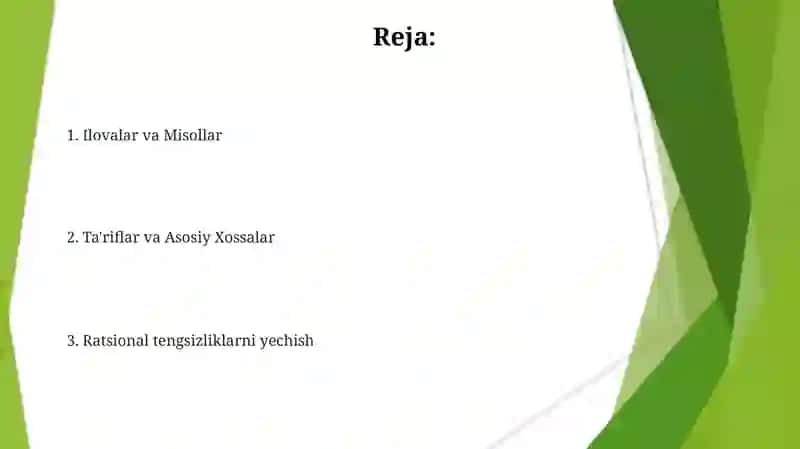 Ratsional tengsizliklar sistemasi 2