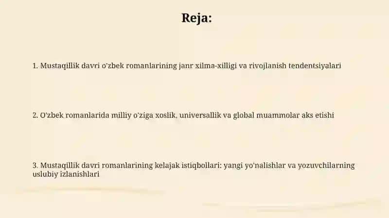 Mustaqillik Davri O'zbek Romanlarining Janr Xilma-Xilligi 2