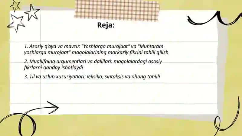 Yoshlarga murojaat" va "Muhtaram yoshlarga murojaat 2