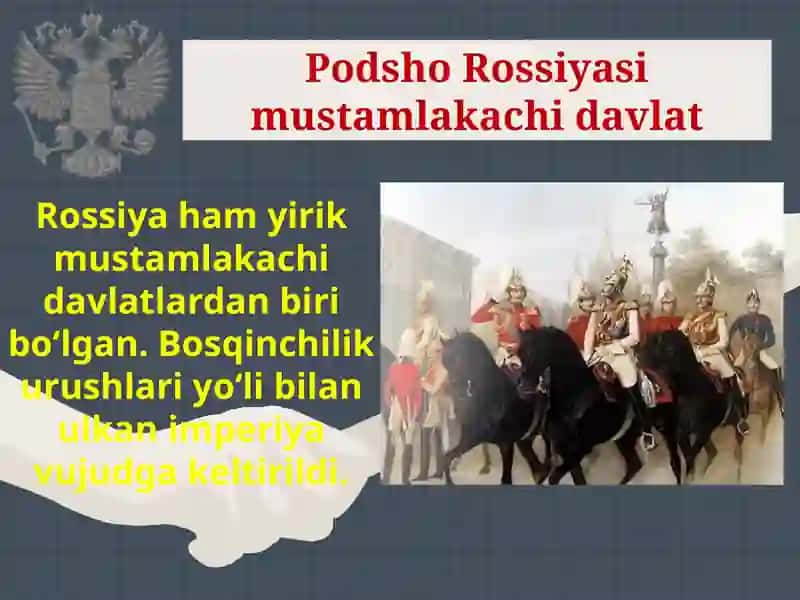 Podsho Rossiyasi Tashqisiy O'sati va Mustamlaka Chidavlati 2