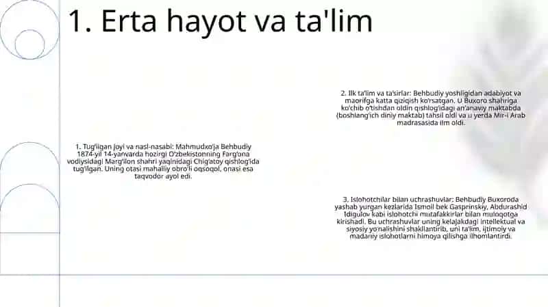 MahmudxoʻJa Behbudiy Hayoti 2