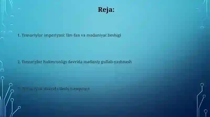 Temuriylar imperiyasi: Ilm-fan va madaniyat beshigi 2