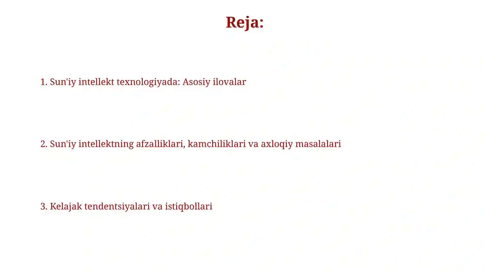 Sun'iy intellektning texnika sohasida qoʻllanilishi 2
