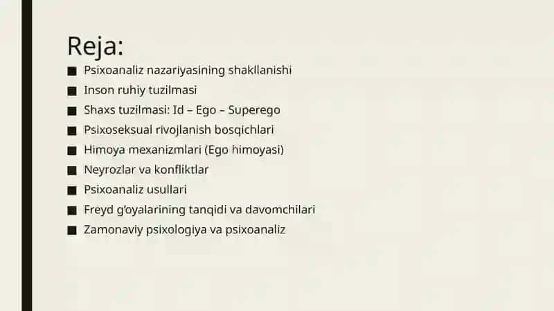 Psixanaliz Nazariyasi 2