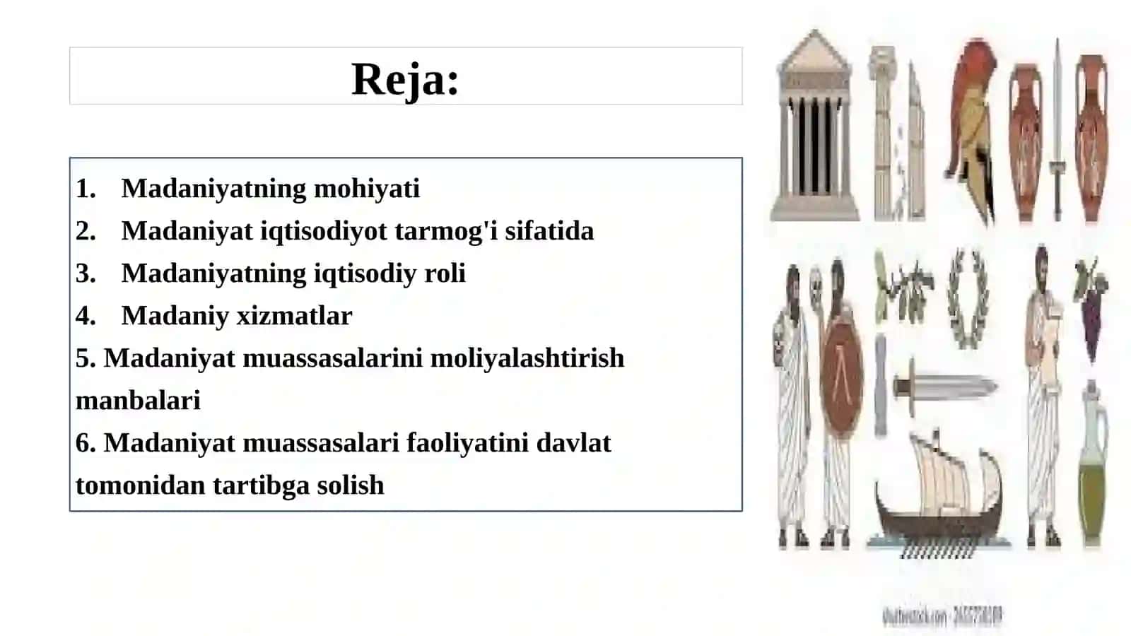 Madaniyat sohasi va uning ijtimoiy iqtisodiyotdagi o'rni 2