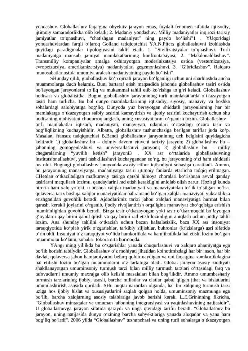 Global jarayonlar va barqaror taraqqiyot falsafasi 2
