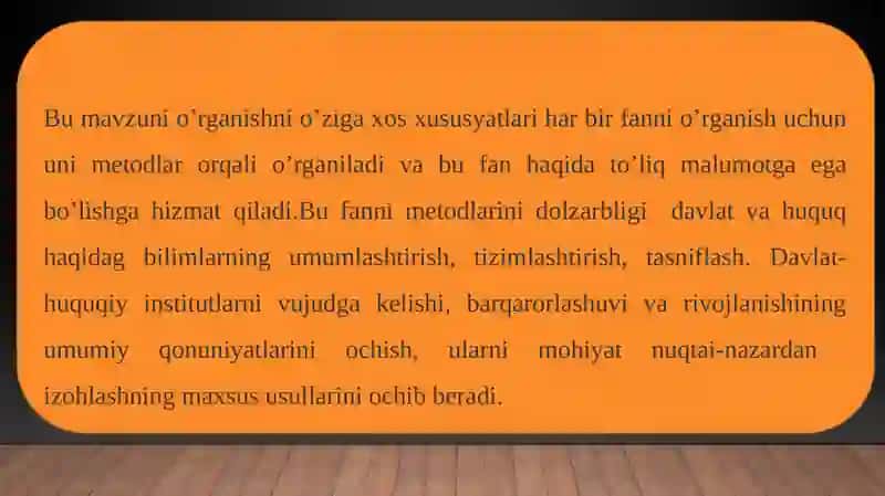 Davlat va Huquq Nazariyasi Fanining Metodlari 2
