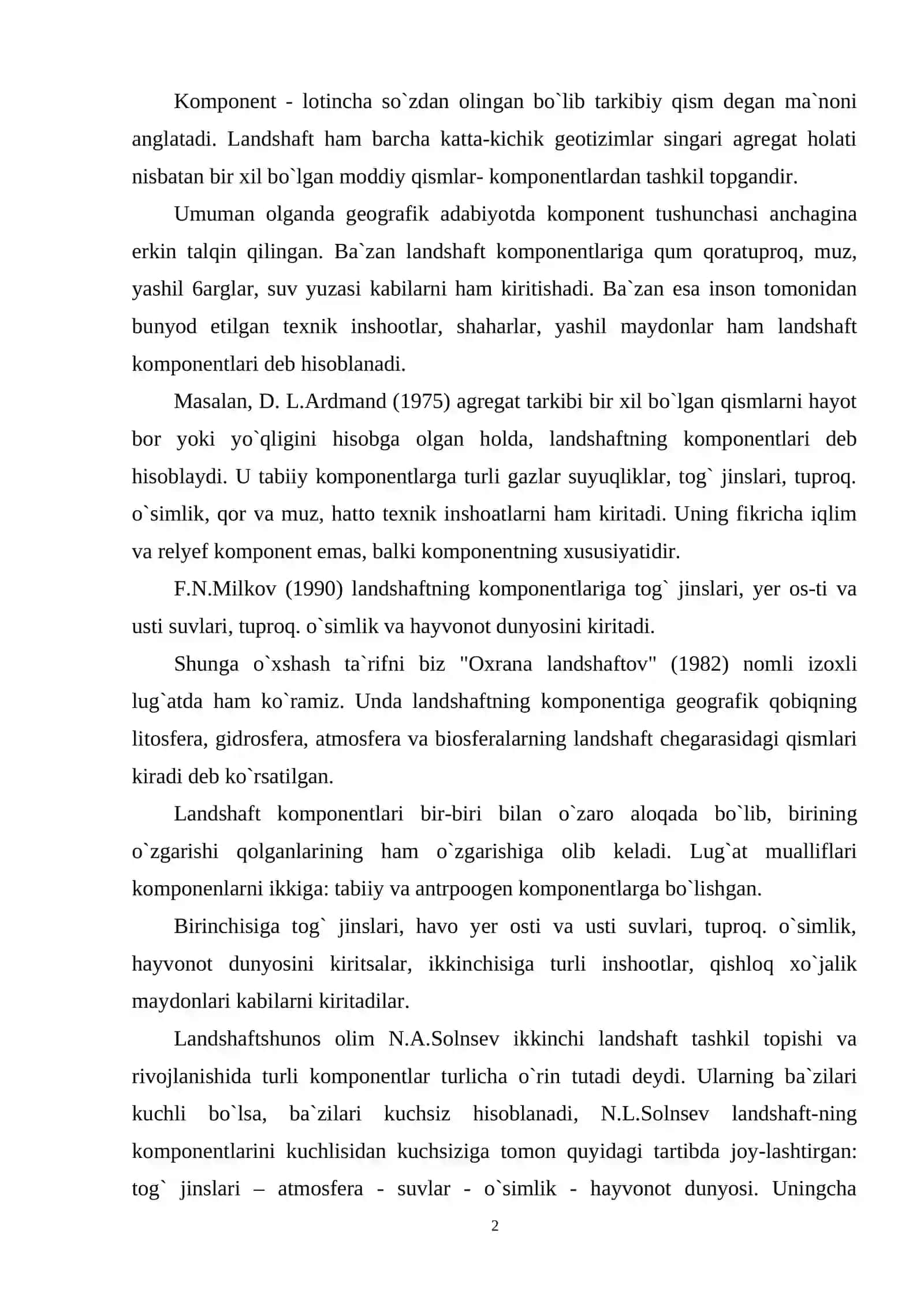 Landshaft komponentlari 2